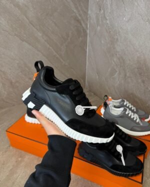 Hermes Bouncing Sneakers Black White