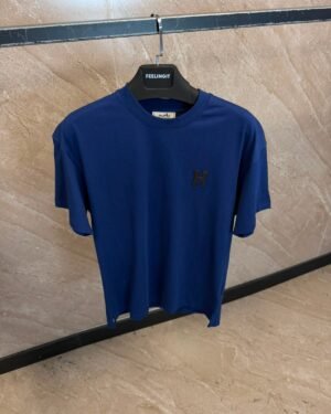 Hermes T-Shirt Small Logo Blue