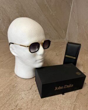 John Dalia Jean Gold Black Sunglasses