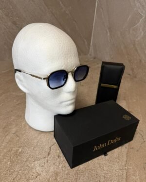 John Dalia Jean Silver Blue Sunglasses
