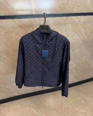 Louis Vuitton Monogram Reversible Blue Jacket High Quality
