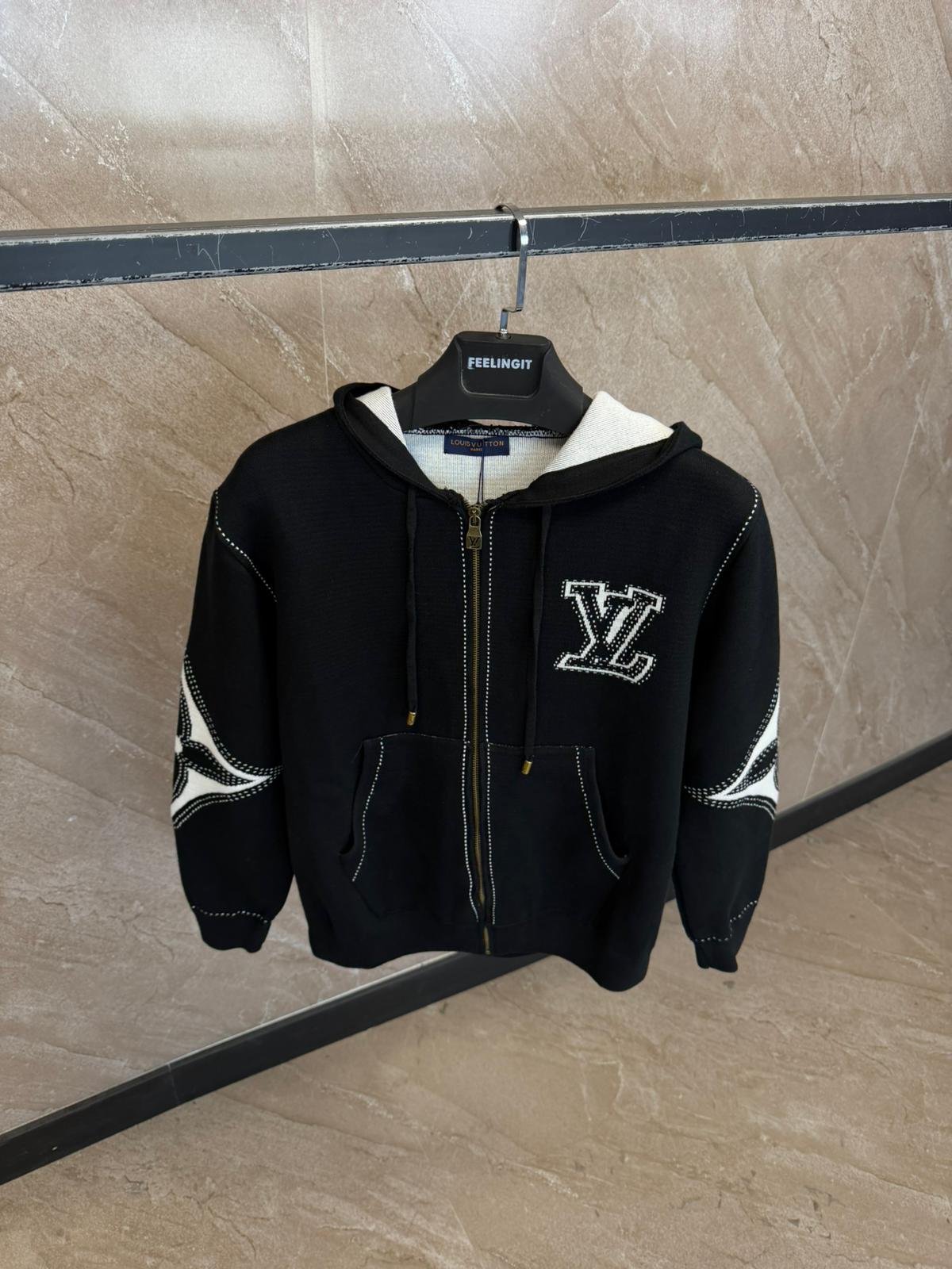Louis Vuitton Graphic Intarsia Zipped Cotton Vest