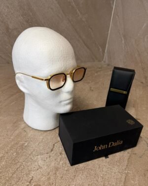 John Dalia Samuel Gold Beige Sunglasses