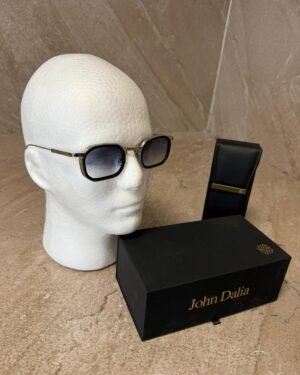 John Dalia Samuel Black Silver Blue Sunglasses