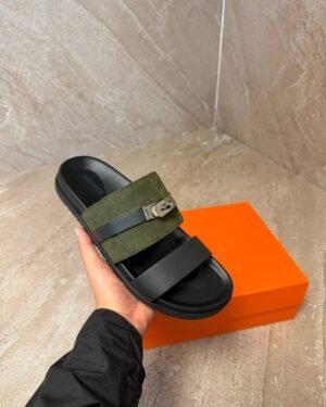 Hermes Jackson Sandal Black / Green