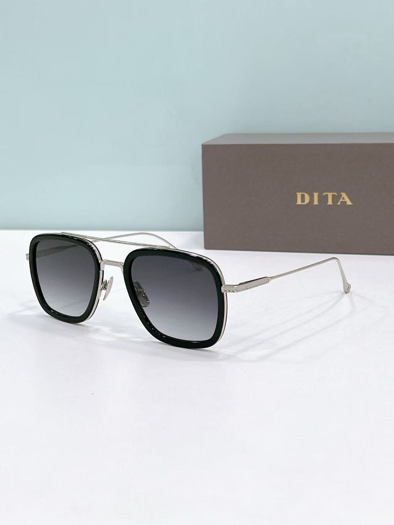 Dita Silver Black Glasses