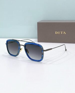 Dita Dark Silver Black Glasses