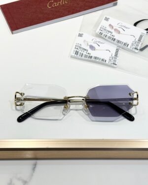 Cartier Color Changing Gold Dark Glasses