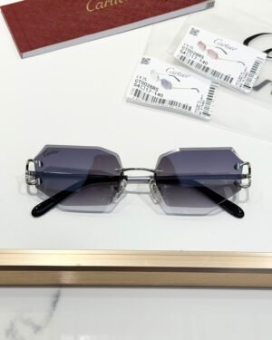 Cartier Silver Dark Glasses