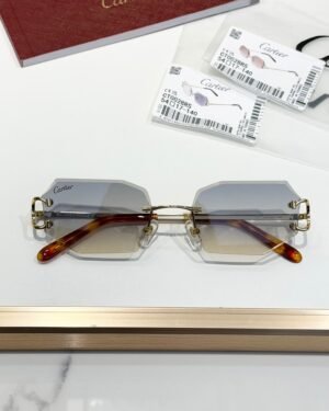 Cartier Gold Grey Glasses