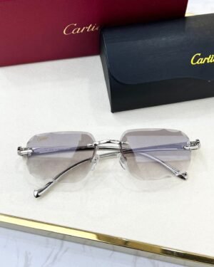 Cartier Silver Grey Glasses