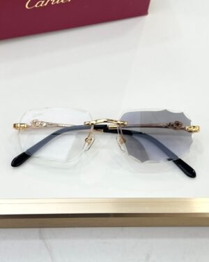 Cartier Color Changing Gold Dark Glasses