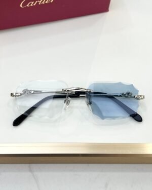 Cartier Color Changing Silver Blue Glasses