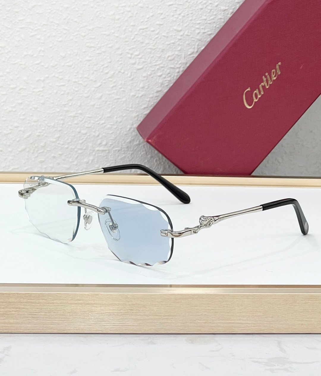 Cartier Color Changing Silver Blue Glasses