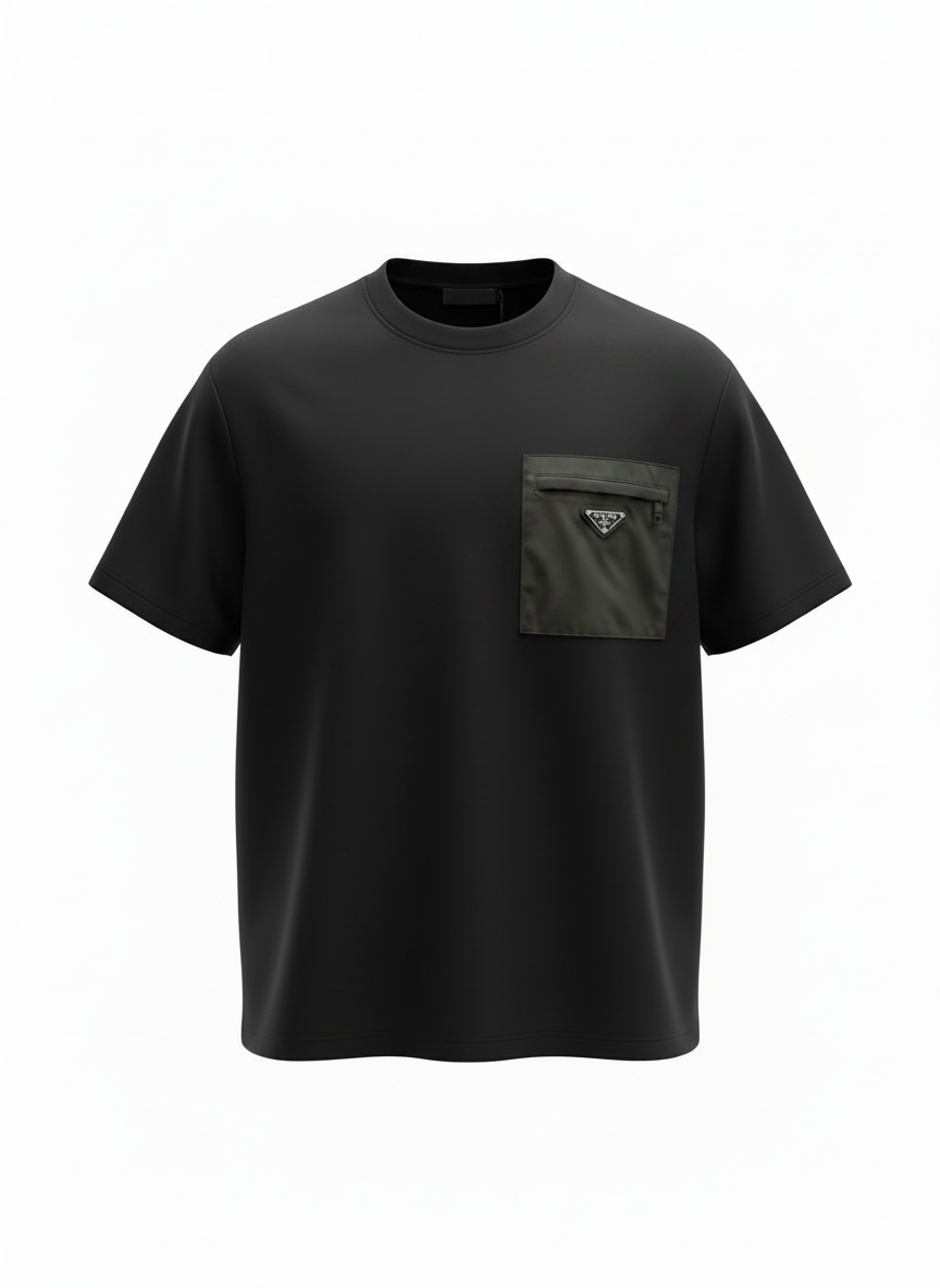 Prada Re-Nylon Pocket T-Shirt Black