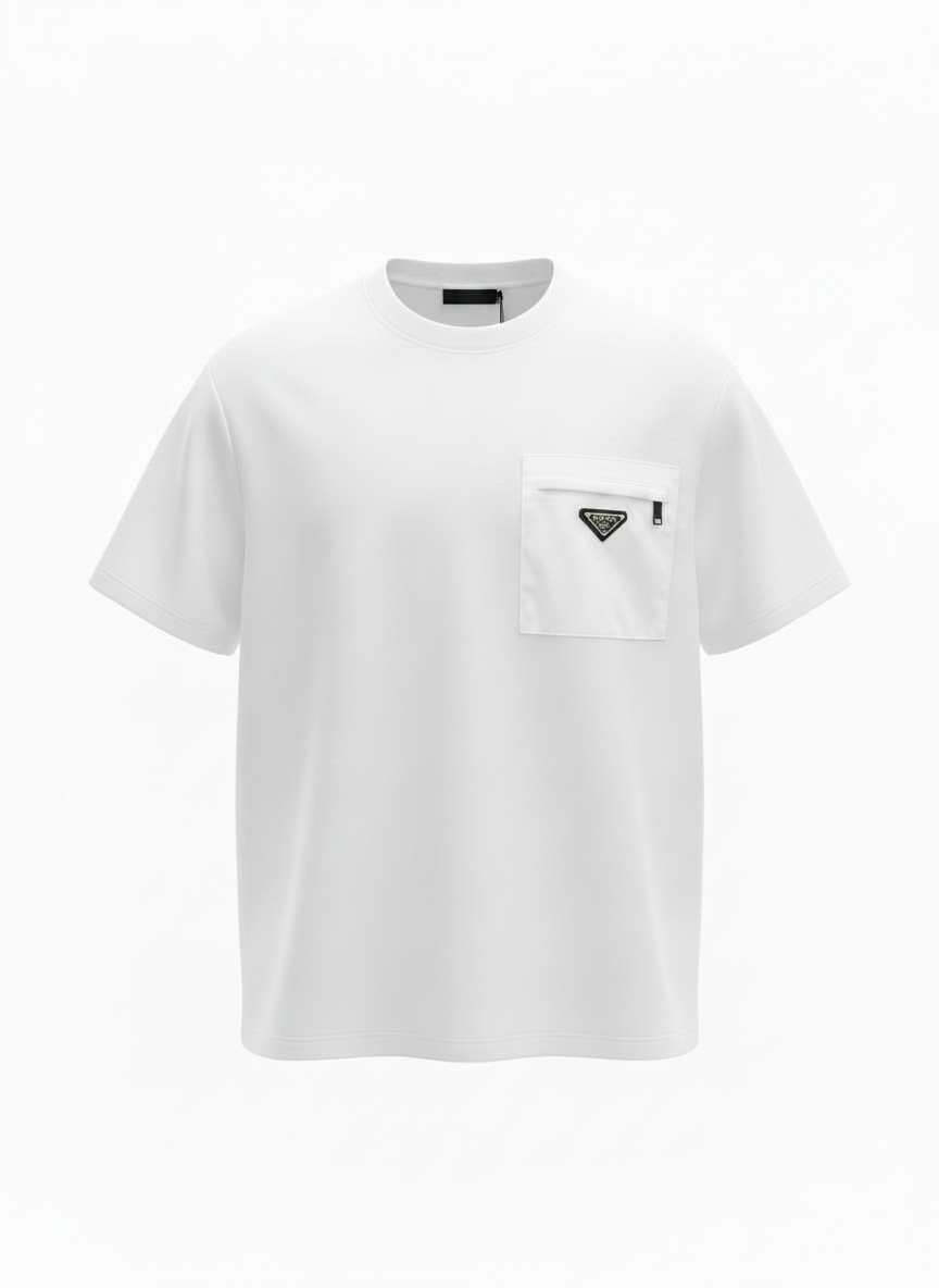 Prada Re-Nylon Pocket T-Shirt White