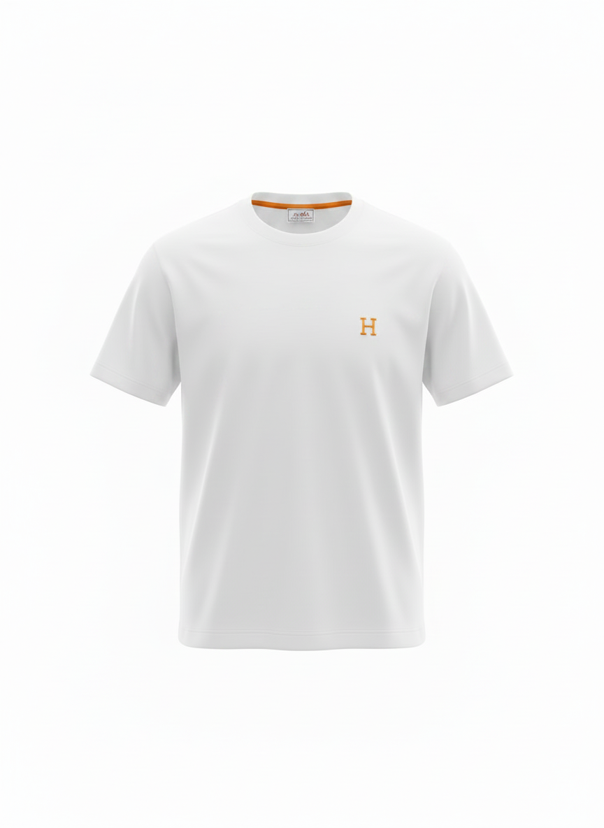 Hermes H Logo T-Shirt White