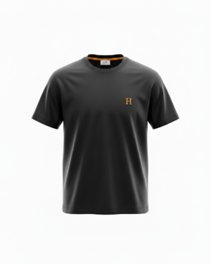 Hermes H Logo T-Shirt Black
