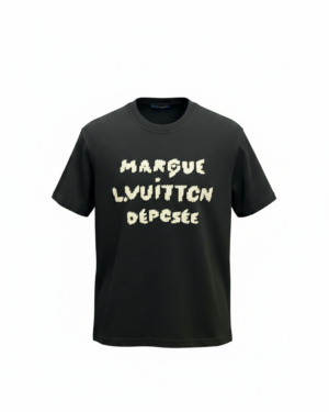 Louis Vuitton Marque Deposee Embroidered T-Shirt Black