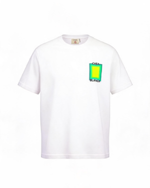 Casablanca Gradient Square Graphic T-Shirt White