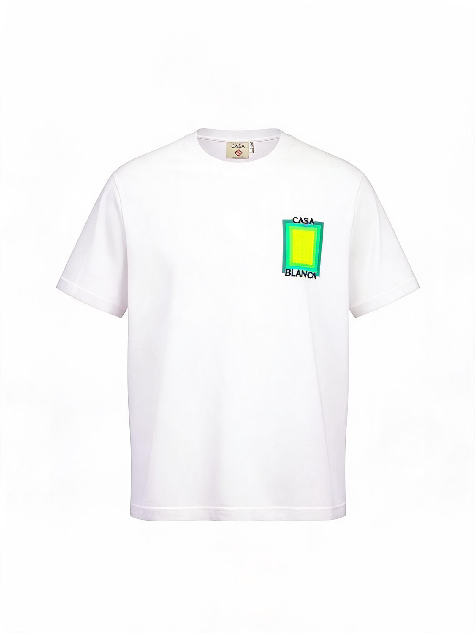 Casablanca Gradient Square Graphic T-Shirt White