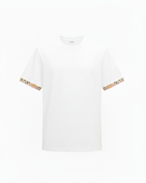 Burberry Vintage Check Cuff T-Shirt White
