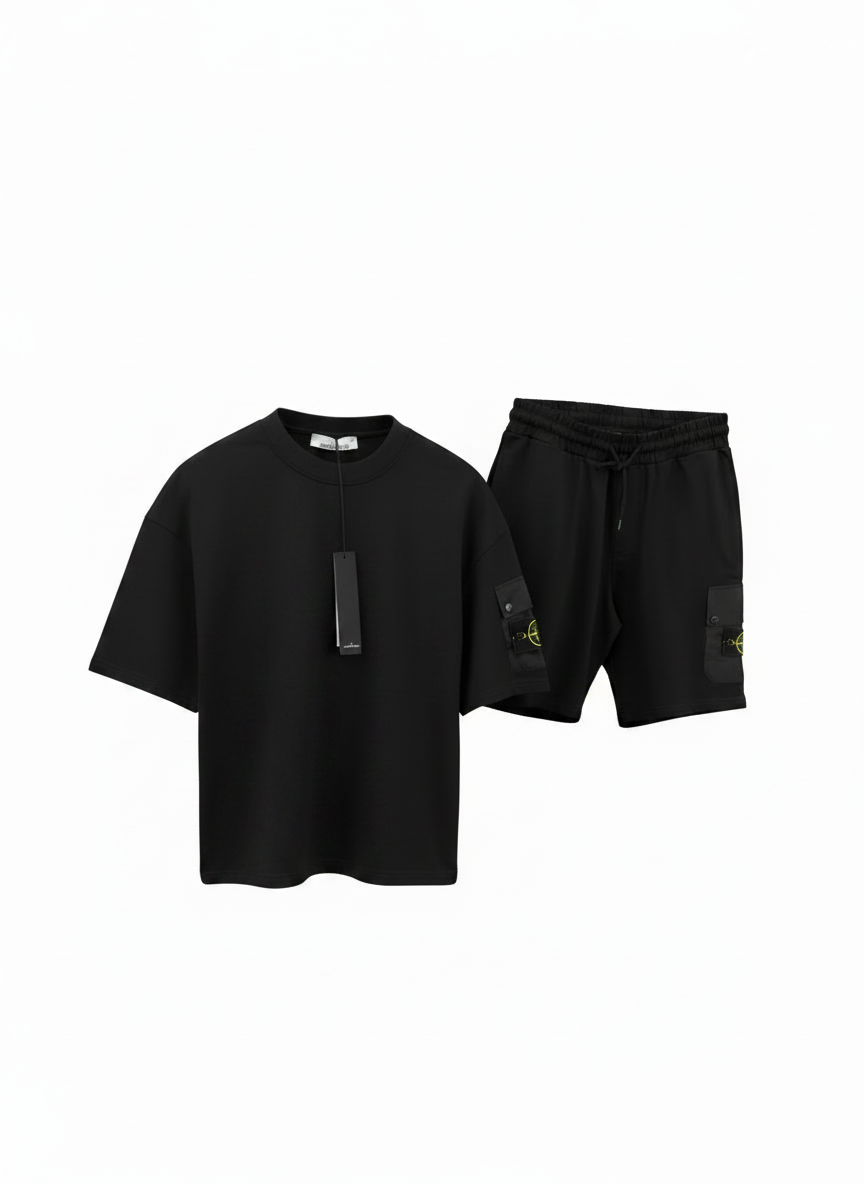 Stone Island Arm Pocket Summer Set Black