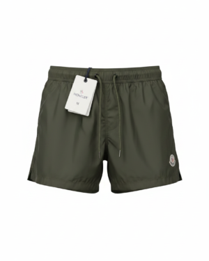 Moncler Small Logo Swim Short Khaki Green