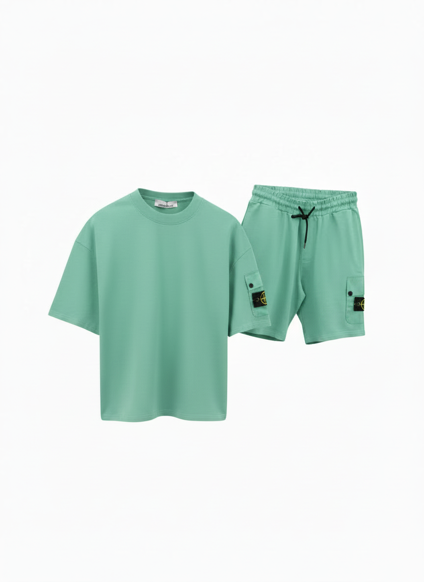 Stone Island Arm Pocket Summer Set Mint Green