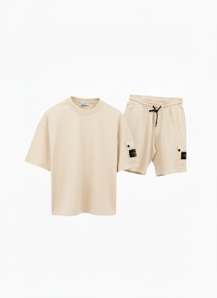 Stone Island Arm Pocket Summer Set Cream