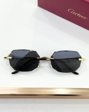 Cartier Gold Black Glasses