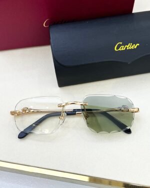 Cartier Color Changing Gold Green Glasses