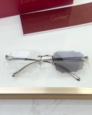 Cartier Color Changing Silver Dark Glasses