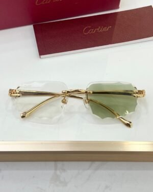 Cartier Color Changing Gold Green Glasses