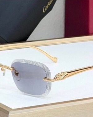 Cartier Color Changing Gold Dark Glasses