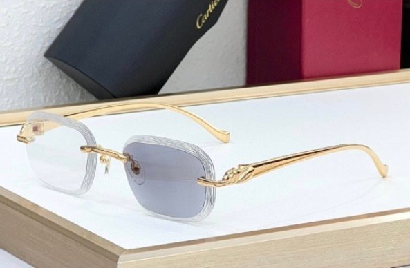 Cartier Color Changing Gold Dark Glasses