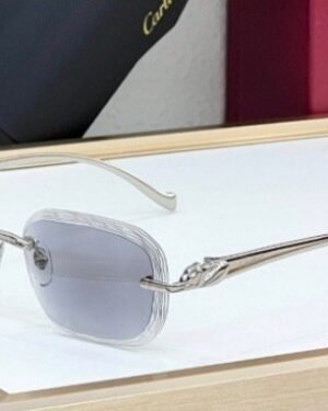 Cartier Color Changing Silver Dark Glasses