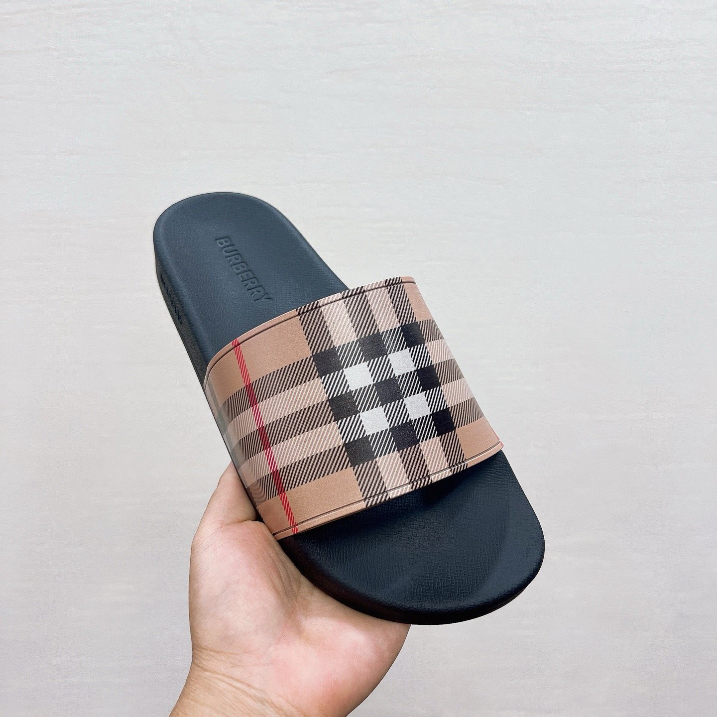 Burberry Furley Check Slippers Beige