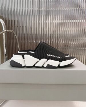 Balanciaga Speed 2.0 Slippers Black-White