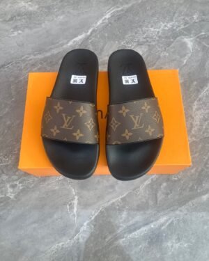 Louis Vuitton LV Monogram Slippers Brown Black