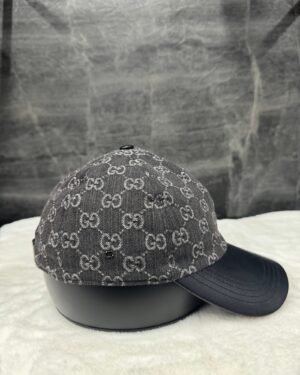 Gucci GG Pattern Canvas Cap Black