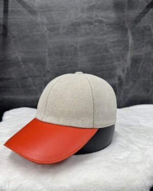Hermes H Caps White-Orange