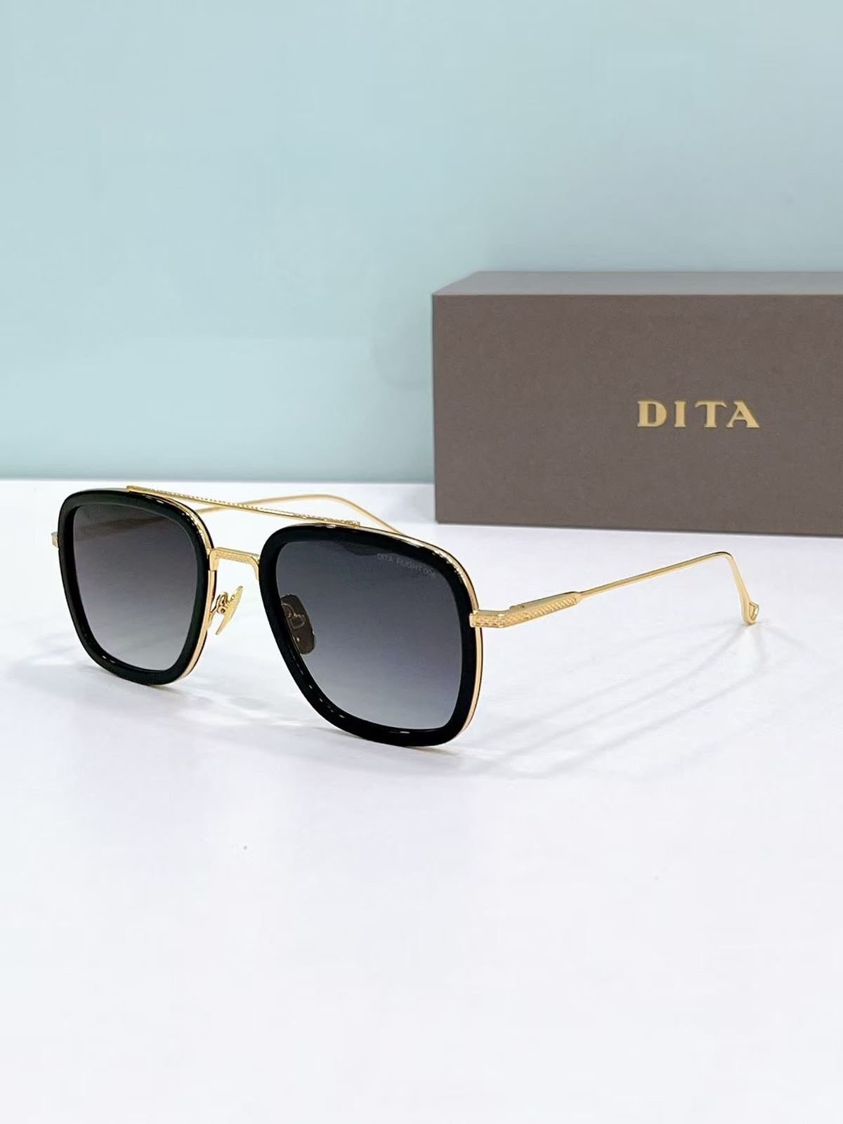 Dita Gold Black Glasses