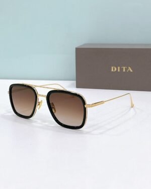 Dita Gold Brown Black Glasses